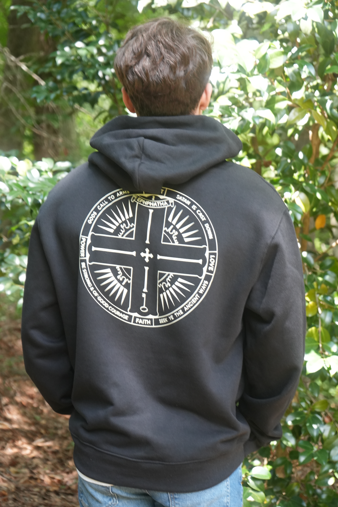 Signature Heavy Weight Hoodie - Black-John Phillips Triangle