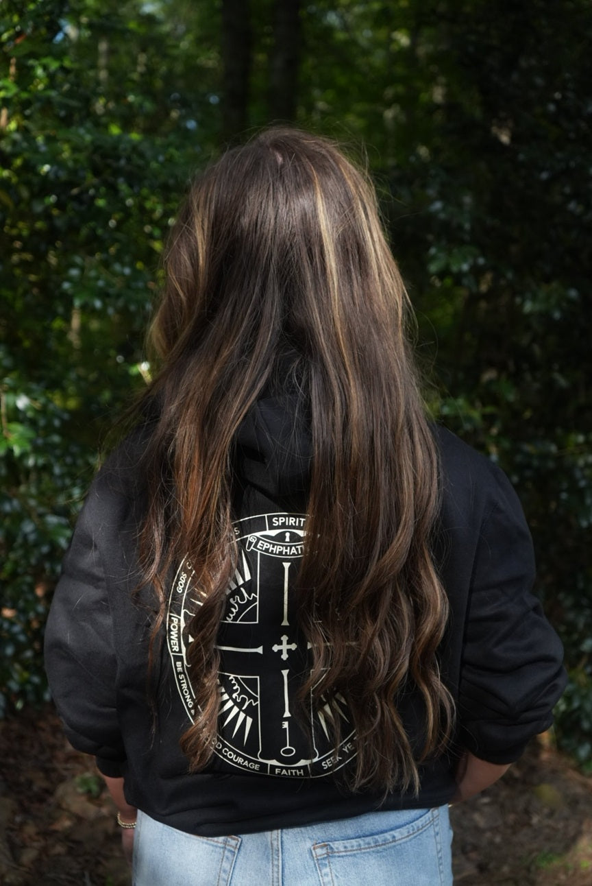 Signature Heavy Weight Hoodie - Black-John Phillips Triangle