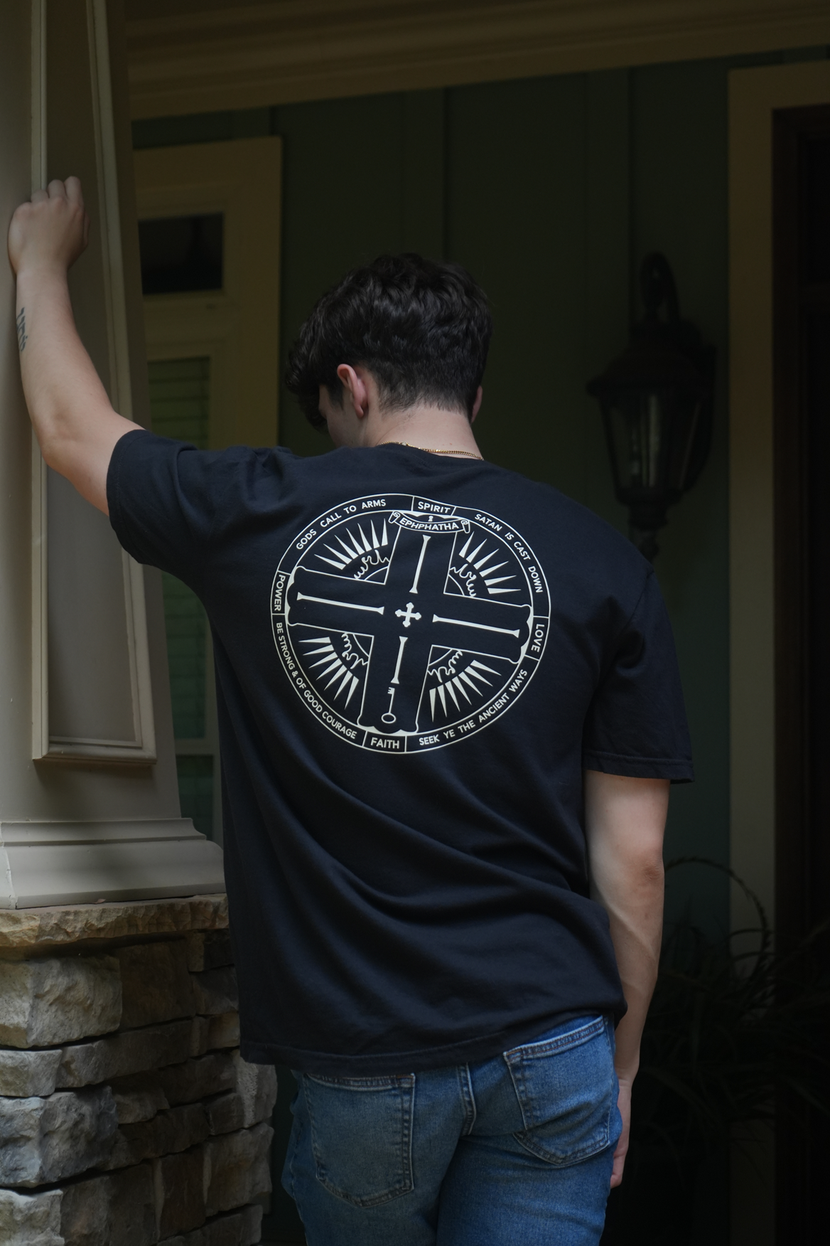 Signature Short Sleeve T-shirt - Black-John Phillips Triangle