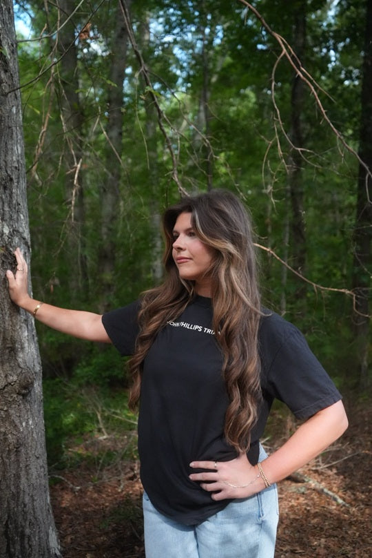 Signature Short Sleeve T-shirt - Black-John Phillips Triangle