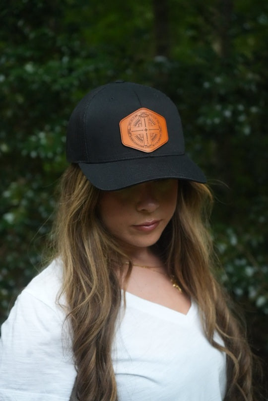 Signature Leather Patch Trucker - Black/Black-John Phillips Triangle