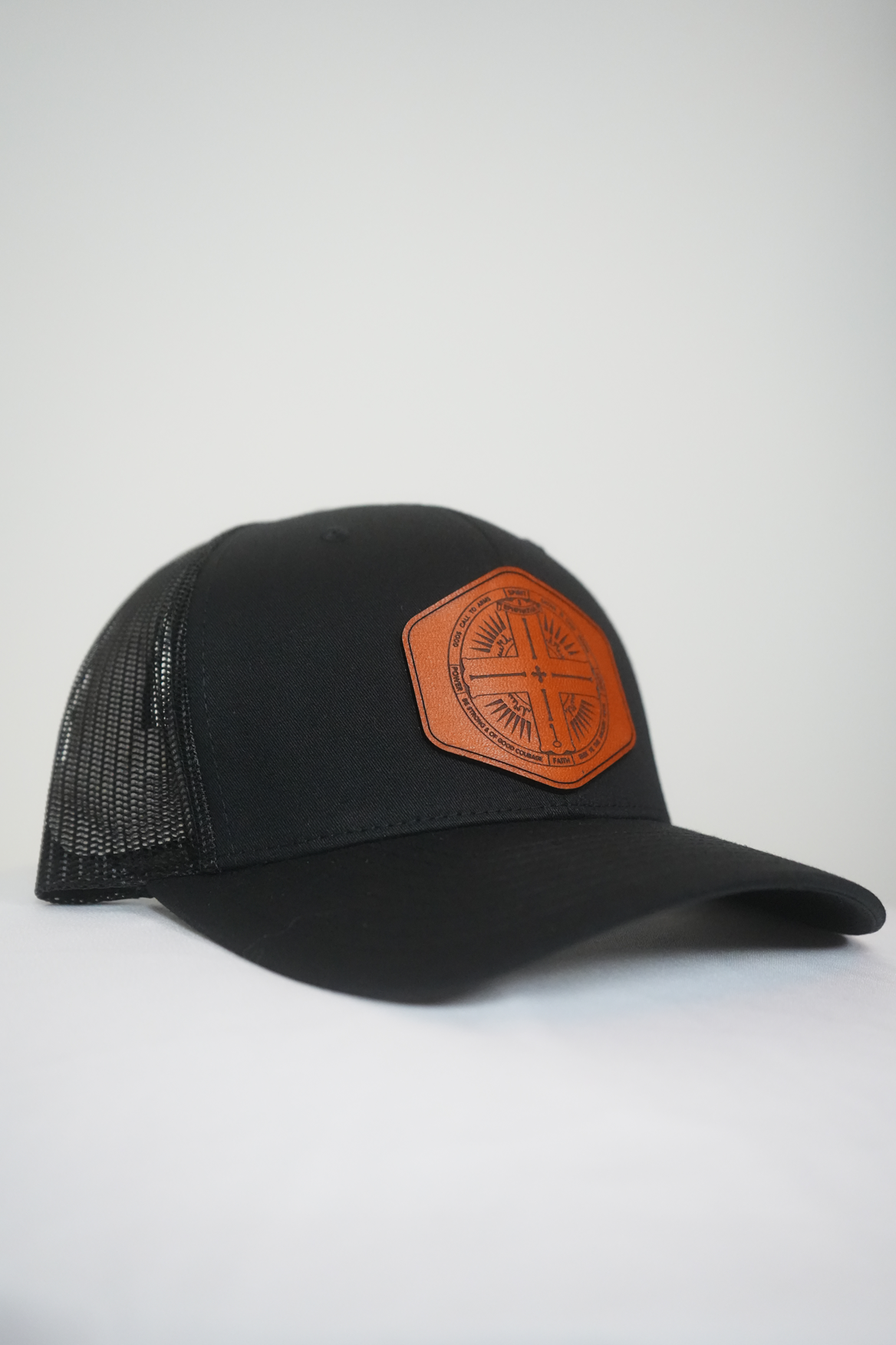 Signature Leather Patch Trucker - Black/Black-John Phillips Triangle