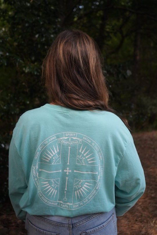 Signature Long Sleeve T-shirt - Chalky Mint-John Phillips Triangle