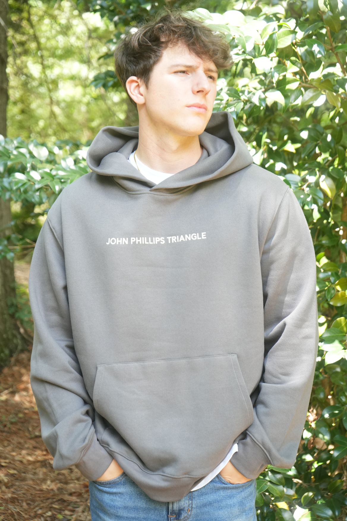 Signature Heavy Weight Hoodie - Gray-John Phillips Triangle