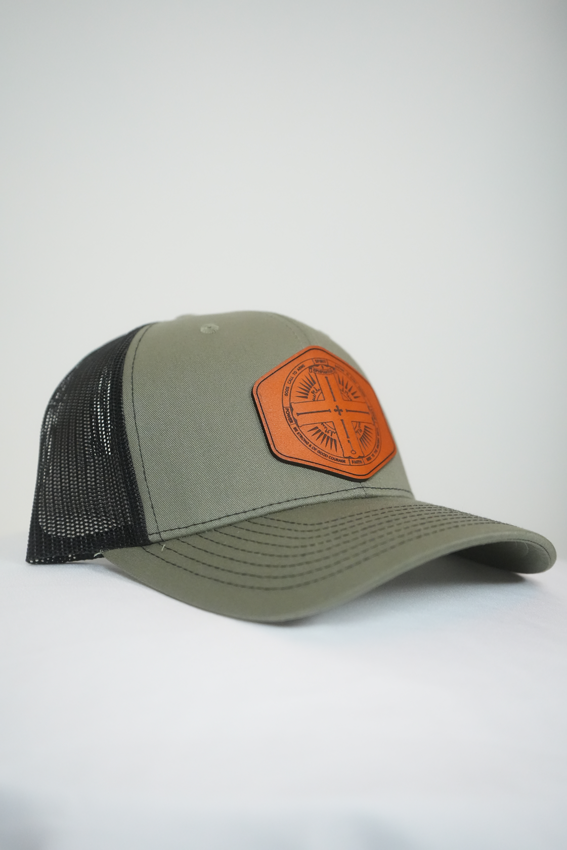 Signature Leather Patch Trucker - Loden/Black-John Phillips Triangle