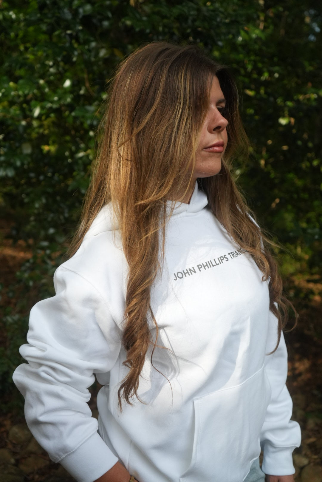 Signature Heavy Weight Hoodie - White-John Phillips Triangle